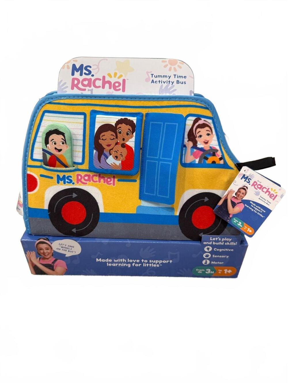 NEW! Ms. Rachel Tummy Time Activity Bus Baby Toy